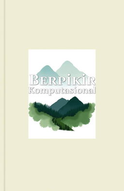 Design a minimalist and elegant book cover for 'Berpikir Komputasional,' a painting guide for Grade 10 high school students written by Andy Kurniawan