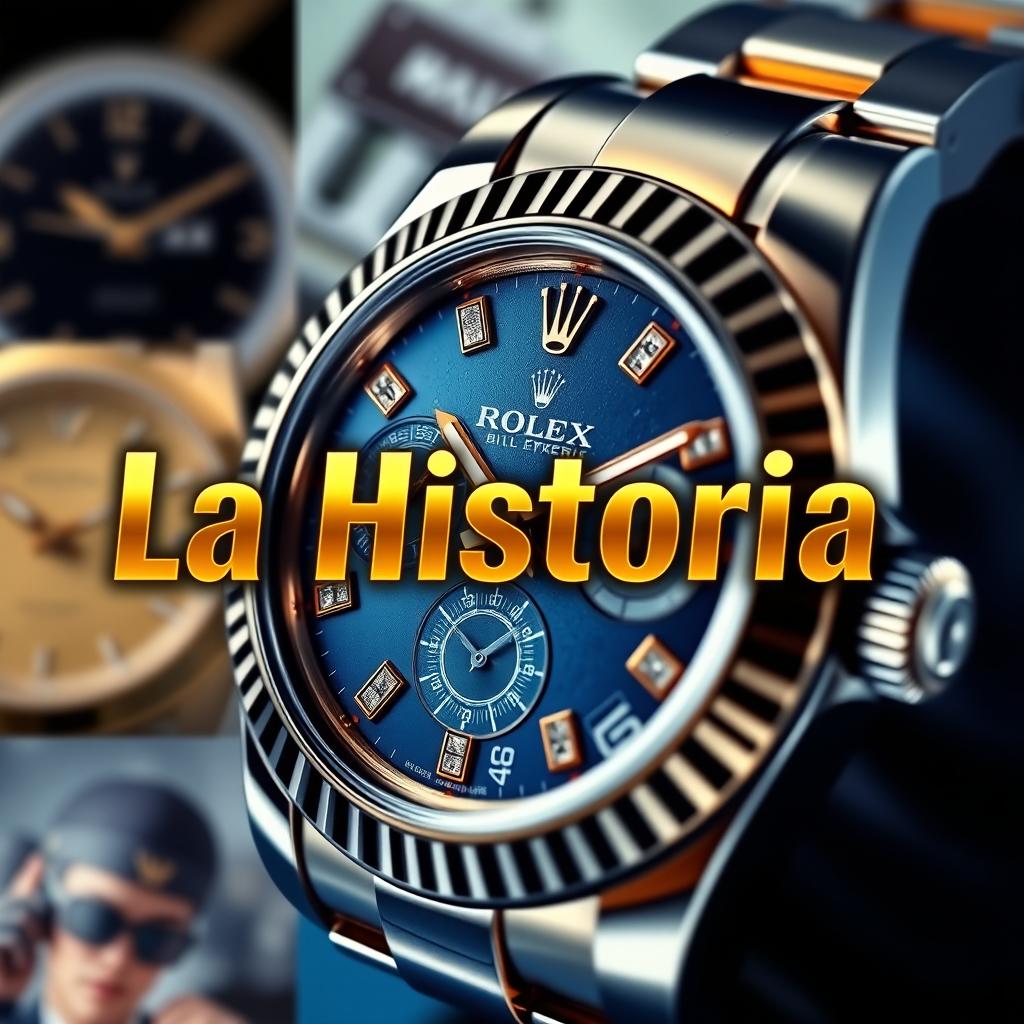 A vibrant YouTube thumbnail featuring a luxury Rolex watch with intricate details showcasing its craftsmanship