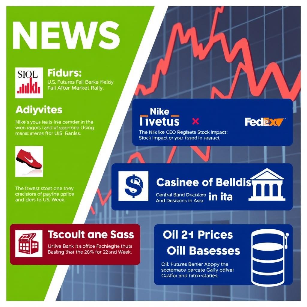 A dynamic and engaging news infographic layout showcasing various financial headlines