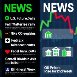 A dynamic and engaging news infographic layout showcasing various financial headlines