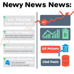 A dynamic and engaging news infographic layout showcasing various financial headlines