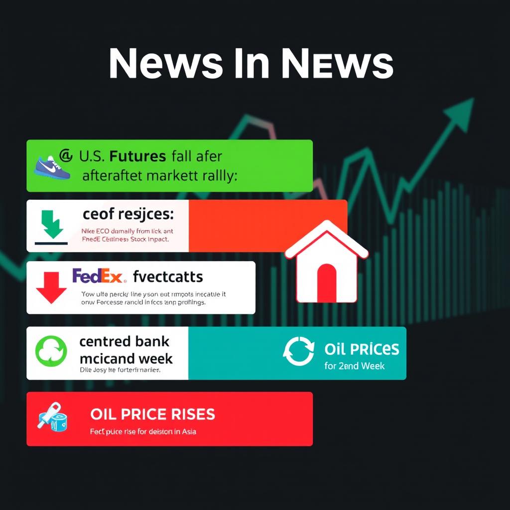 A dynamic and engaging news infographic layout showcasing various financial headlines