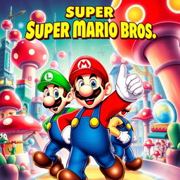 A detailed movie poster for the live-action film 'Super Mario Bros