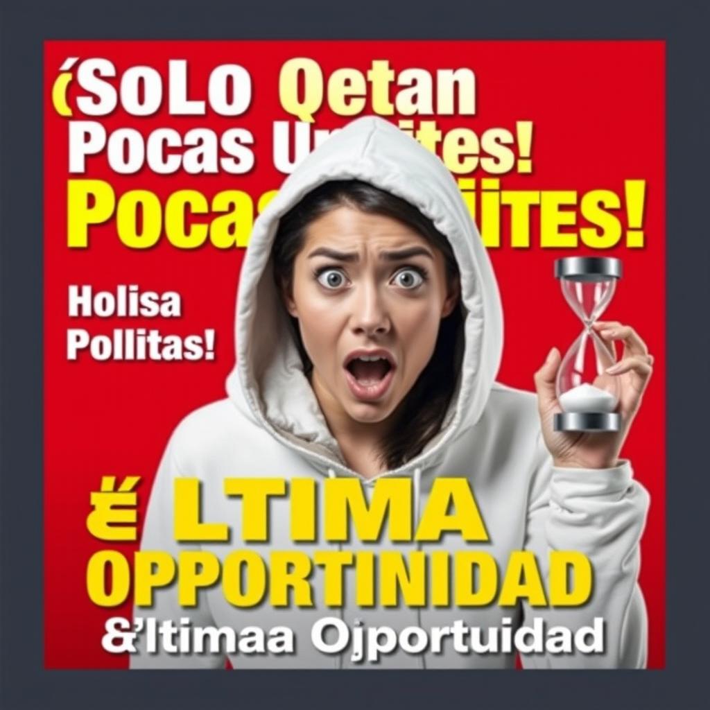 A striking YouTube thumbnail featuring a young woman wearing a white hoodie, expressing surprise and urgency as if she is about to lose something valuable