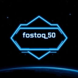 A striking profile picture for the channel "fostoq_50" featuring a modern and minimalist design