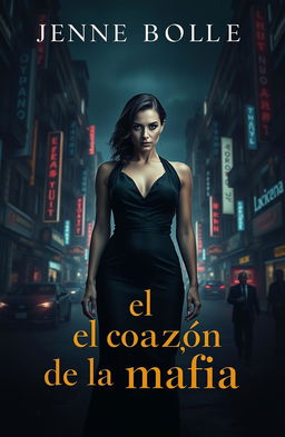 A suspenseful and powerful narrative cover design for "En el corazón de la mafia"