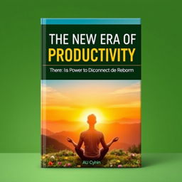 A visually striking book cover for "The New Era of Productivity: The Power to Disconnect and Be Reborn