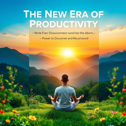 A visually striking book cover for "The New Era of Productivity: The Power to Disconnect and Be Reborn