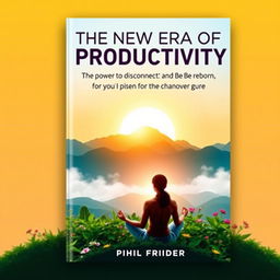 A visually striking book cover for "The New Era of Productivity: The Power to Disconnect and Be Reborn