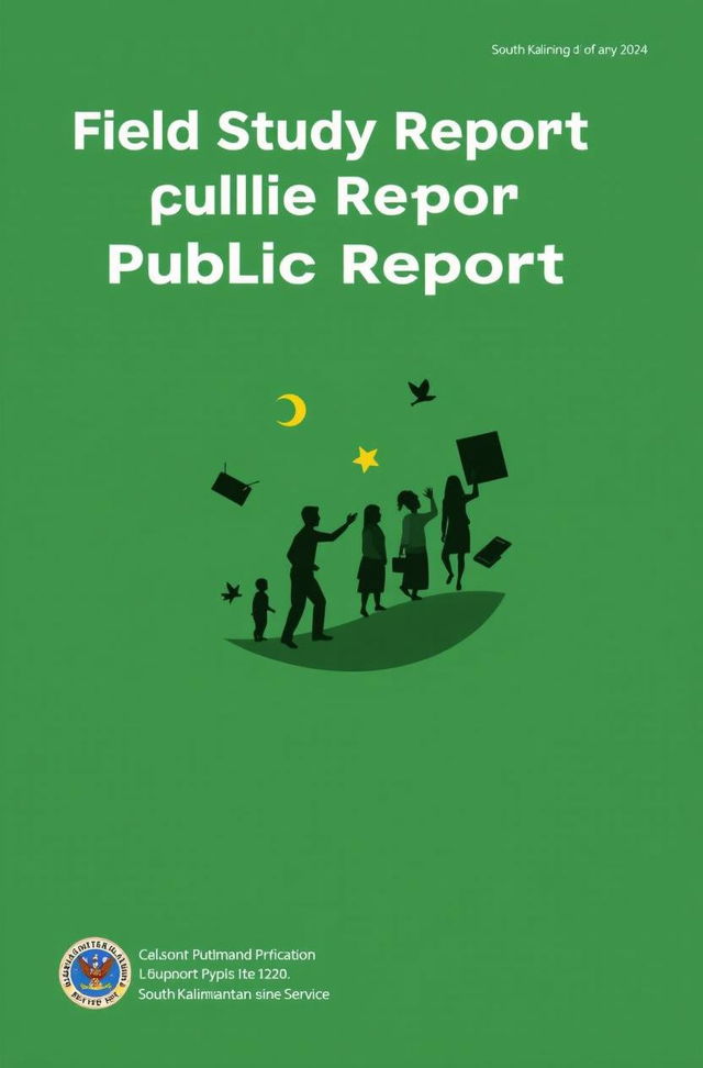 A professional report cover design featuring the title 'Field Study Report' prominently in bold, modern font