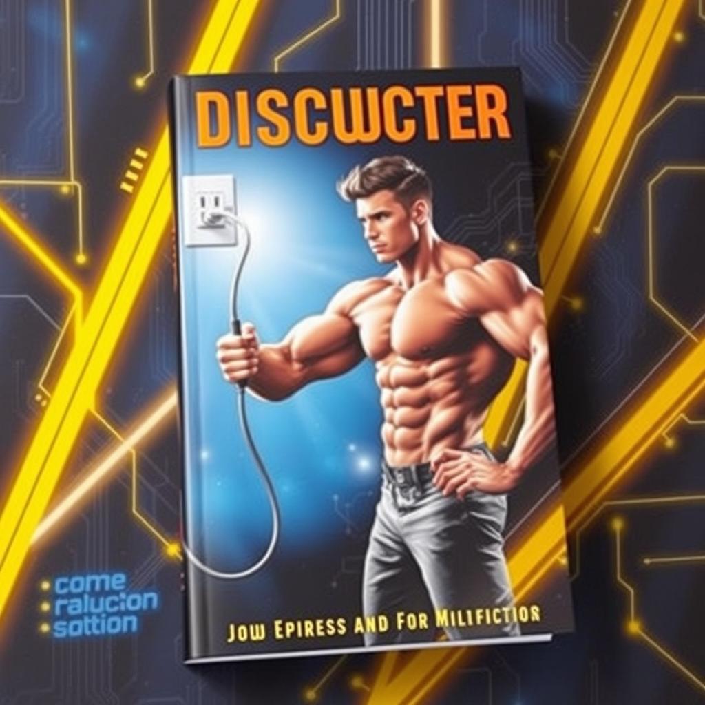 A dynamic book cover featuring a powerful person pulling a plug from the wall, symbolizing the act of disconnecting from the digital world