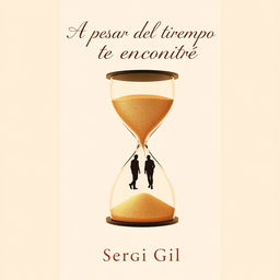 A minimalist and evocative book cover design featuring a large hourglass at the center, with sand flowing slowly from one compartment to another