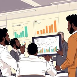 An informative image designed for an e-book showcasing graphs and metrics related to measuring and improving customer service