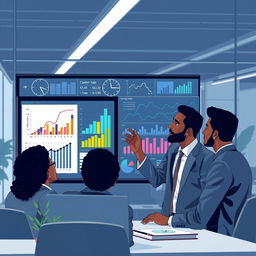 An informative image designed for an e-book showcasing graphs and metrics related to measuring and improving customer service