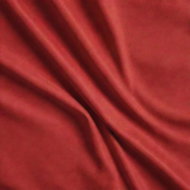 A top-down view of a red fabric with pleasing folds