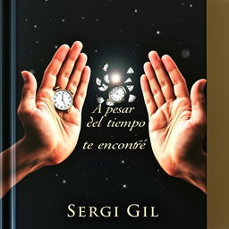 An emotive and symbolic book cover featuring two extended hands that are about to touch but remain separated by a small space in the center