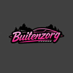 A cool JDM-inspired sticker design featuring the word 'Buitenzorg' prominently displayed in a stylish, bold font