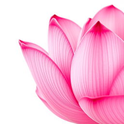 A close-up, detailed illustration of a vibrant pink flower, resembling a lotus blossom in full bloom