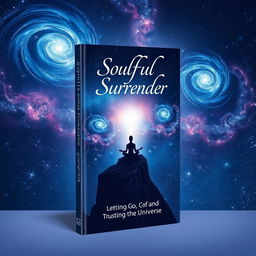 A captivating book cover design for 'Soulful Surrender: Letting Go and Trusting the Universe'