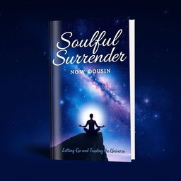 A captivating book cover design for 'Soulful Surrender: Letting Go and Trusting the Universe'