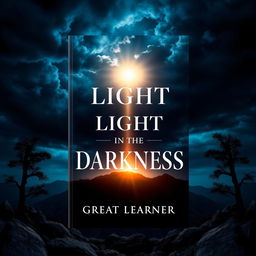 A compelling book cover design for 'Light in the Darkness' by Great Learner