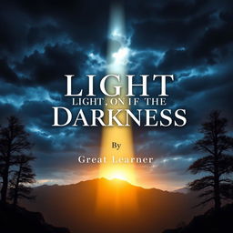 A compelling book cover design for 'Light in the Darkness' by Great Learner