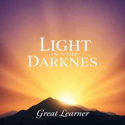 A compelling book cover design for 'Light in the Darkness' by Great Learner