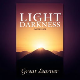 A compelling book cover design for 'Light in the Darkness' by Great Learner