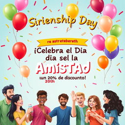 A vibrant and festive graphic celebrating International Friendship Day on September 20th