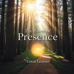 An inspiring book cover design for 'The Power of Presence' by Great Learner