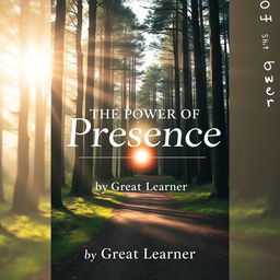 An inspiring book cover design for 'The Power of Presence' by Great Learner