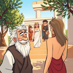 A cartoon-style poster for a Greek-Latin comedy titled 'Cásina'