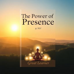 An inspirational book cover design for 'The Power of Presence' by Great Learner