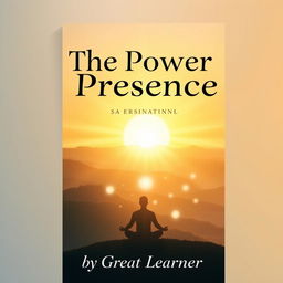 An inspirational book cover design for 'The Power of Presence' by Great Learner