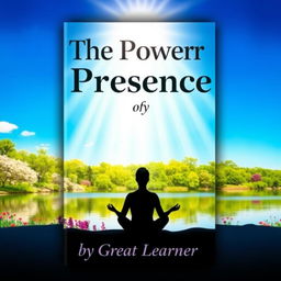 A visually striking book cover design for 'The Power of Presence' by Great Learner