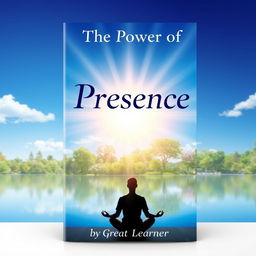 A visually striking book cover design for 'The Power of Presence' by Great Learner