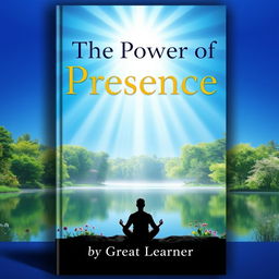 A visually striking book cover design for 'The Power of Presence' by Great Learner