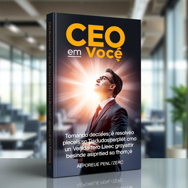 A book cover design featuring the title 'CEO em Você' at the top in bold, modern typography, and the subtitle 'Tomando Decisões e Resolvendo Problemas como um Verdadeiro Líder para Garantir sua Promoção' below in a smaller but still clear font