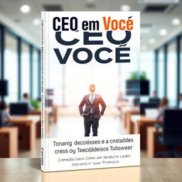 A book cover design featuring the title 'CEO em Você' at the top in bold, modern typography, and the subtitle 'Tomando Decisões e Resolvendo Problemas como um Verdadeiro Líder para Garantir sua Promoção' below in a smaller but still clear font