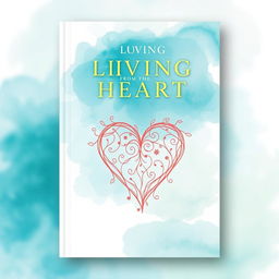 A captivating book cover design for 'Living from the Heart'