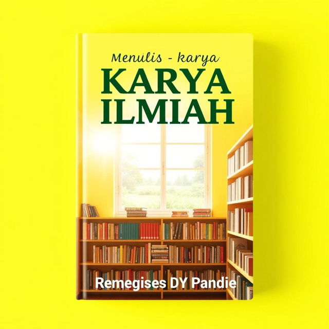 A book cover featuring the title 'MENULIS KARYA ILMIAH' prominently at the top