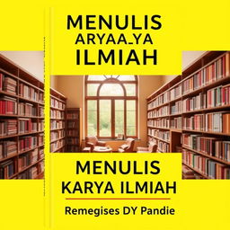 A book cover featuring the title 'MENULIS KARYA ILMIAH' prominently at the top