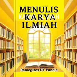 A book cover featuring the title 'MENULIS KARYA ILMIAH' prominently at the top