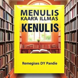 A book cover featuring the title 'MENULIS KARYA ILMIAH' prominently at the top