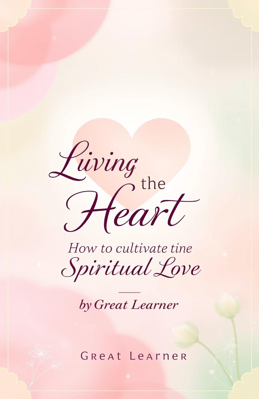 Book cover design for 'Living from the Heart: How to Cultivate Spiritual Love' by Great Learner