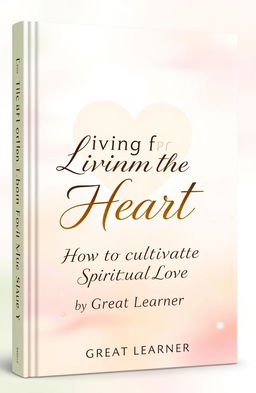 Book cover design for 'Living from the Heart: How to Cultivate Spiritual Love' by Great Learner