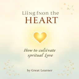 Book cover design for 'Living from the Heart: How to Cultivate Spiritual Love' by Great Learner