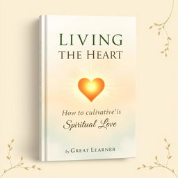 Book cover design for 'Living from the Heart: How to Cultivate Spiritual Love' by Great Learner