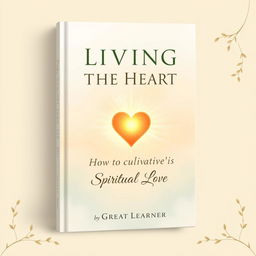 Book cover design for 'Living from the Heart: How to Cultivate Spiritual Love' by Great Learner