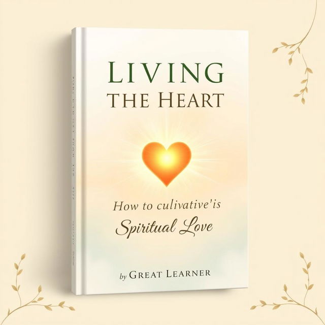 Book cover design for 'Living from the Heart: How to Cultivate Spiritual Love' by Great Learner